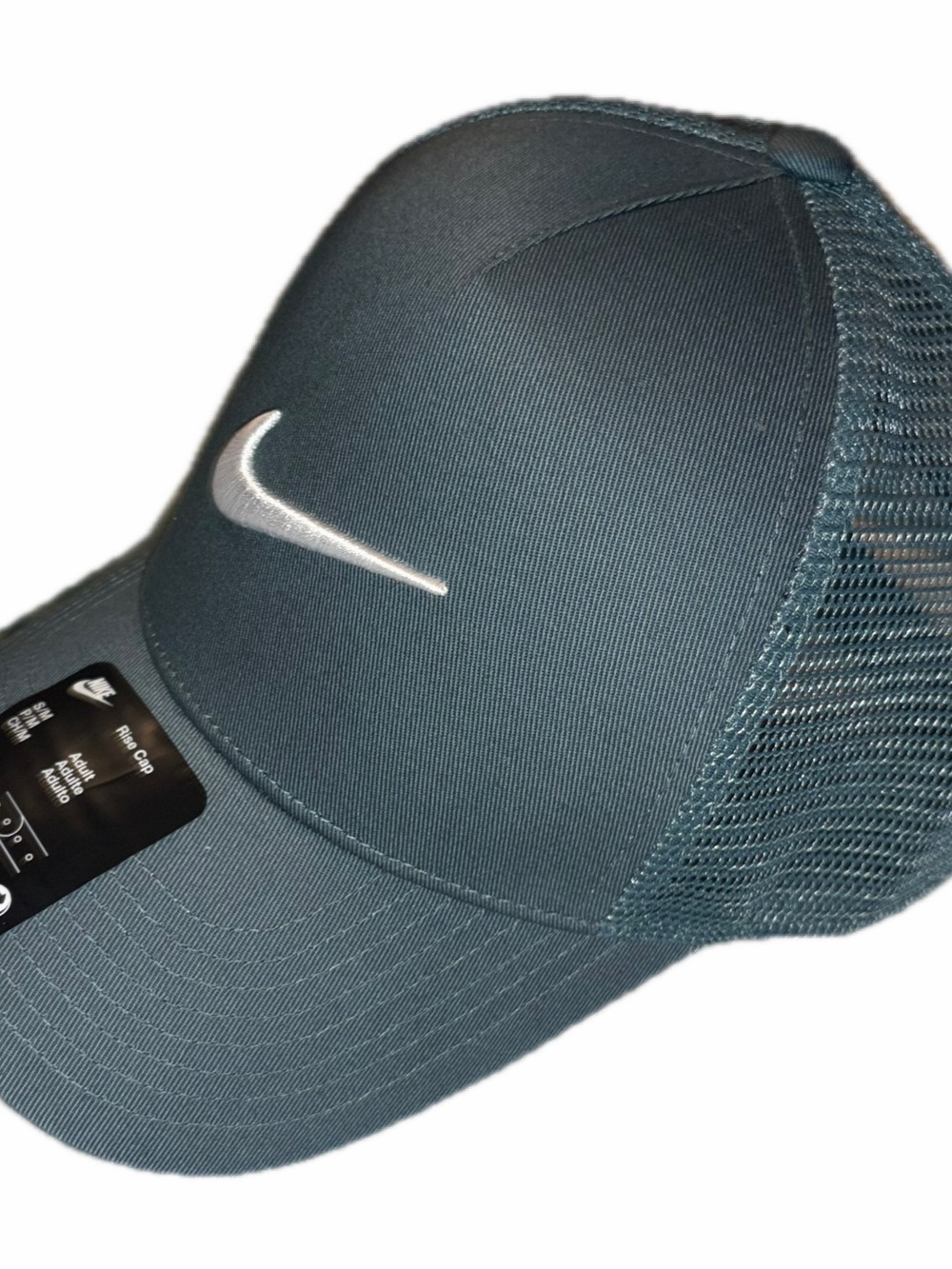 Nike Teal Mesh Trucker Cap with White Swoosh - Picture 6 of 6